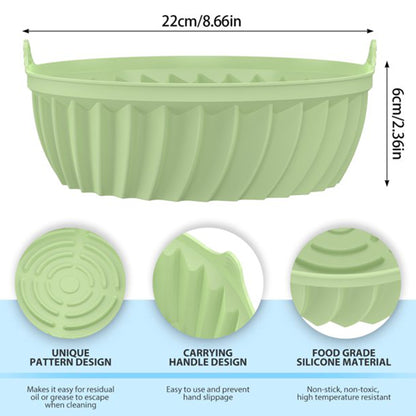 Dual-Handle Silicone Pot Air Fryers Tray