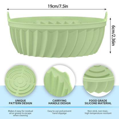 Dual-Handle Silicone Pot Air Fryers Tray