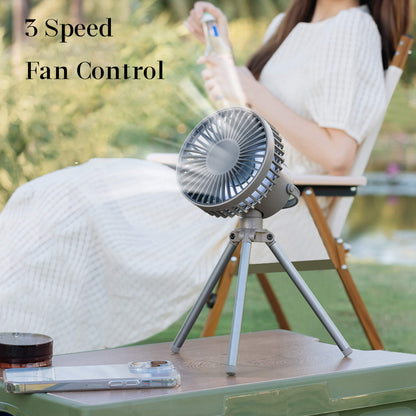 Tripod Outdoor Camping Cooling Fan USB Rechargeable