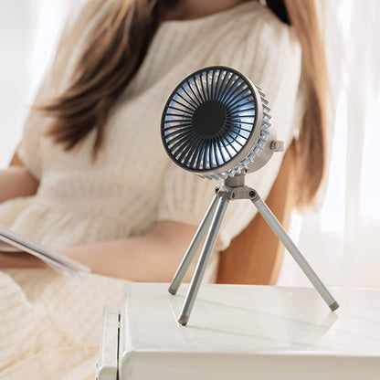 Tripod Outdoor Camping Cooling Fan USB Rechargeable