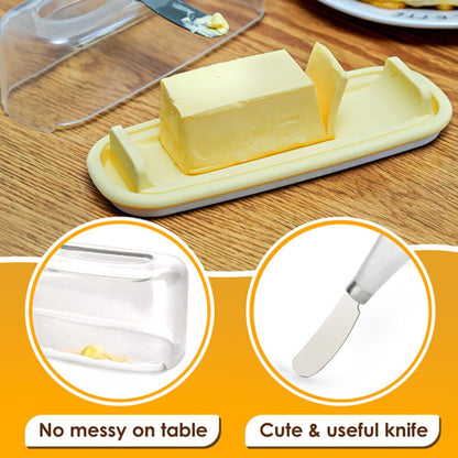 Airtight Butter Dish, Cheese Container with Knife