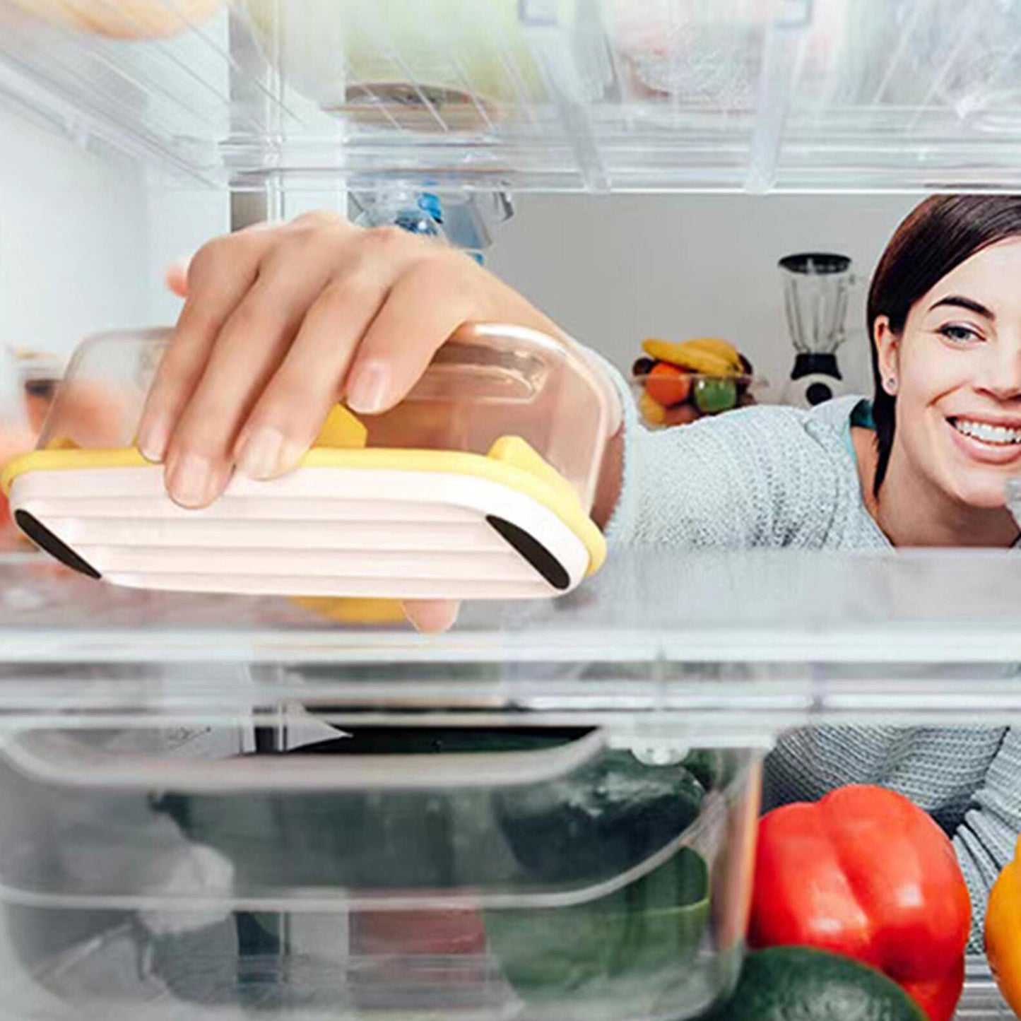 Airtight Butter Dish, Cheese Container with Knife