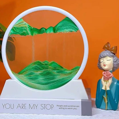 Flowing Sand Frame 3D Sandscape in Motion Display