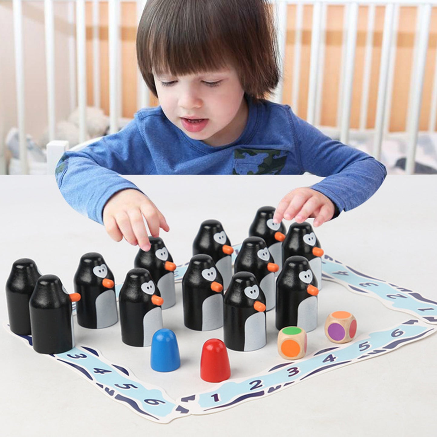 Wooden Penguins Pengo Games Matching Game