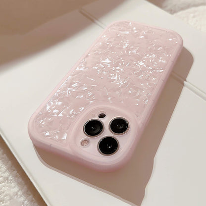 Shiny Pearl Shell Textured Protective Case for Apple iPhone