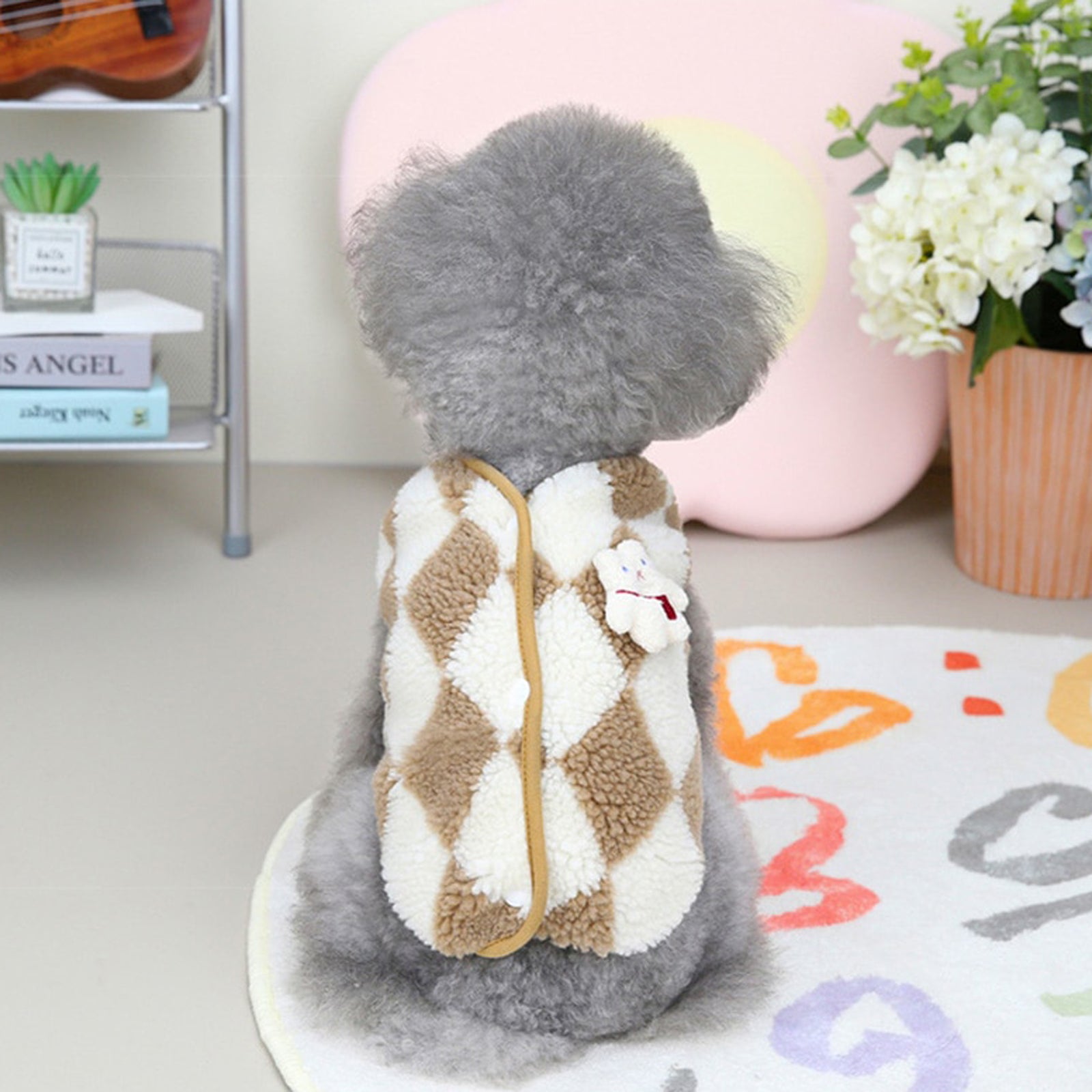 Argyle Pattern Vest Dog Sweater Pet Puppy Clothing.