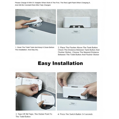 Automatic Toilet Flusher for Home and Public Use.