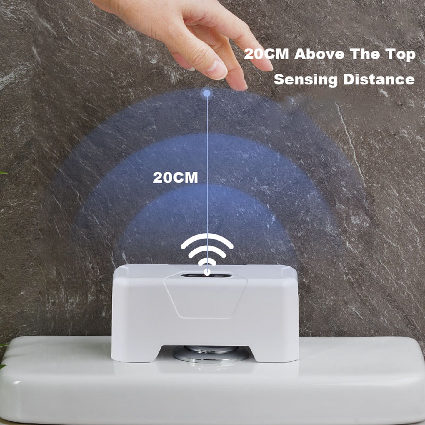 Automatic Toilet Flusher for Home and Public Use.