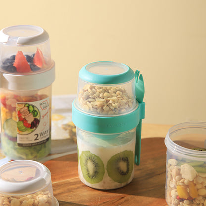 Double-layered Food Container Salad Cereals Shaker Cup