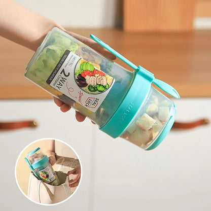 Double-layered Food Container Salad Cereals Shaker Cup