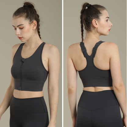 Women's Front-Zip Bra High Impact Full-Support.