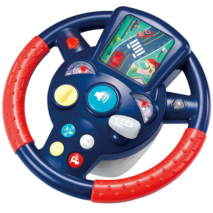 Car Simulation Steering Wheel Musical Toy for 3 Years+ Boys Girls.
