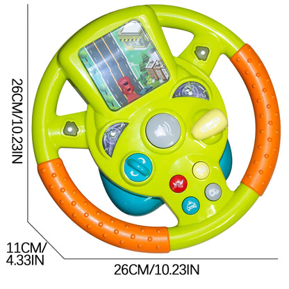 Car Simulation Steering Wheel Musical Toy for 3 Years+ Boys Girls.