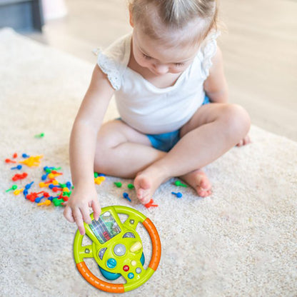 Car Simulation Steering Wheel Musical Toy for 3 Years+ Boys Girls.