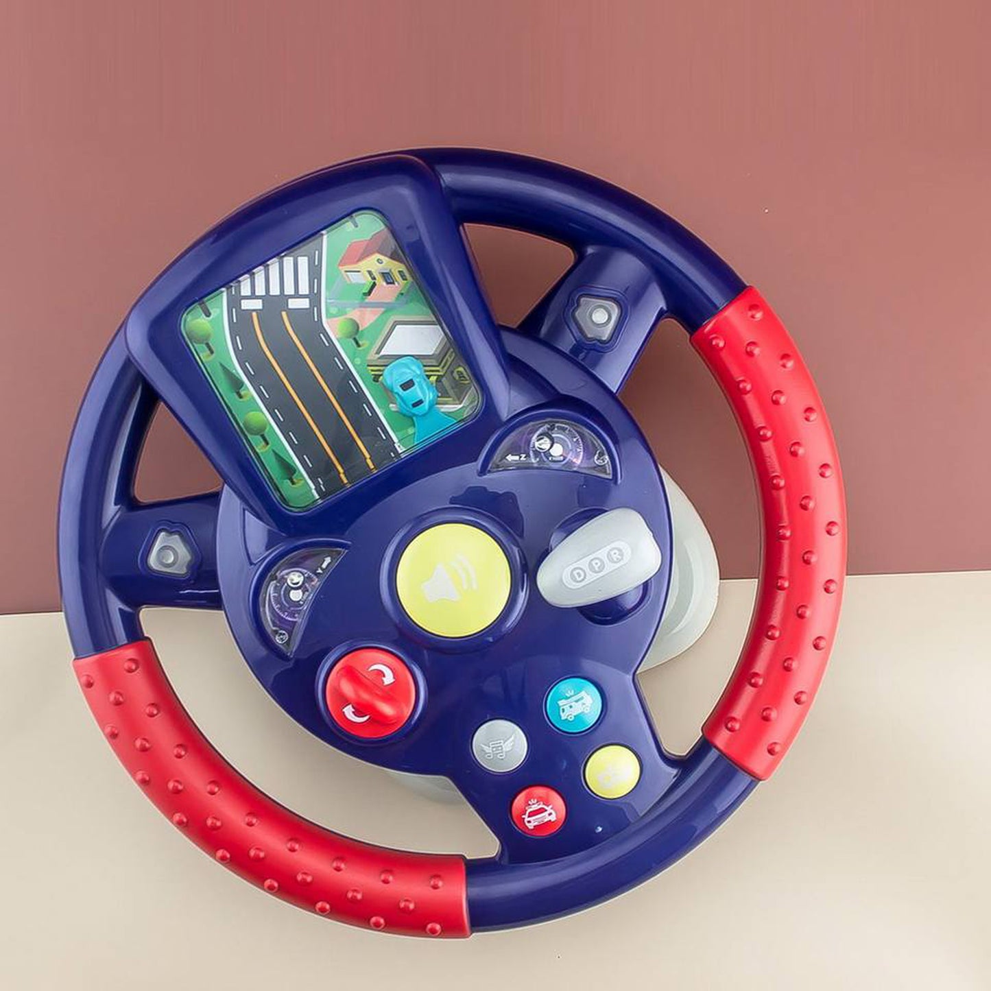 Car Simulation Steering Wheel Musical Toy for 3 Years+ Boys Girls.