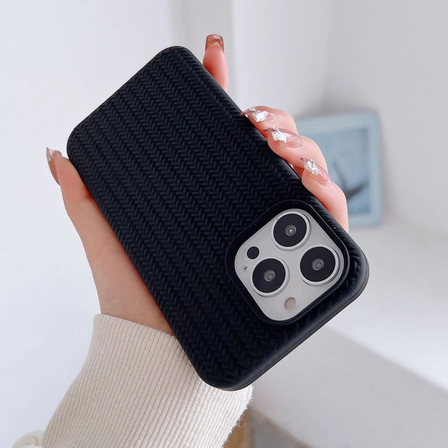 Woven Texture Knitted Style Phone Case for Apple iPhone