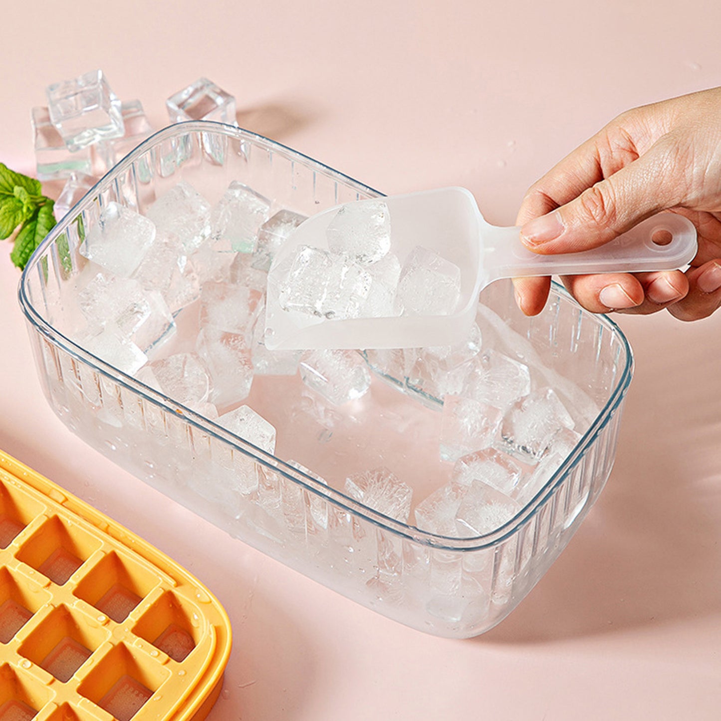 Stackable Silicone Ice Cube Trays Press to Release