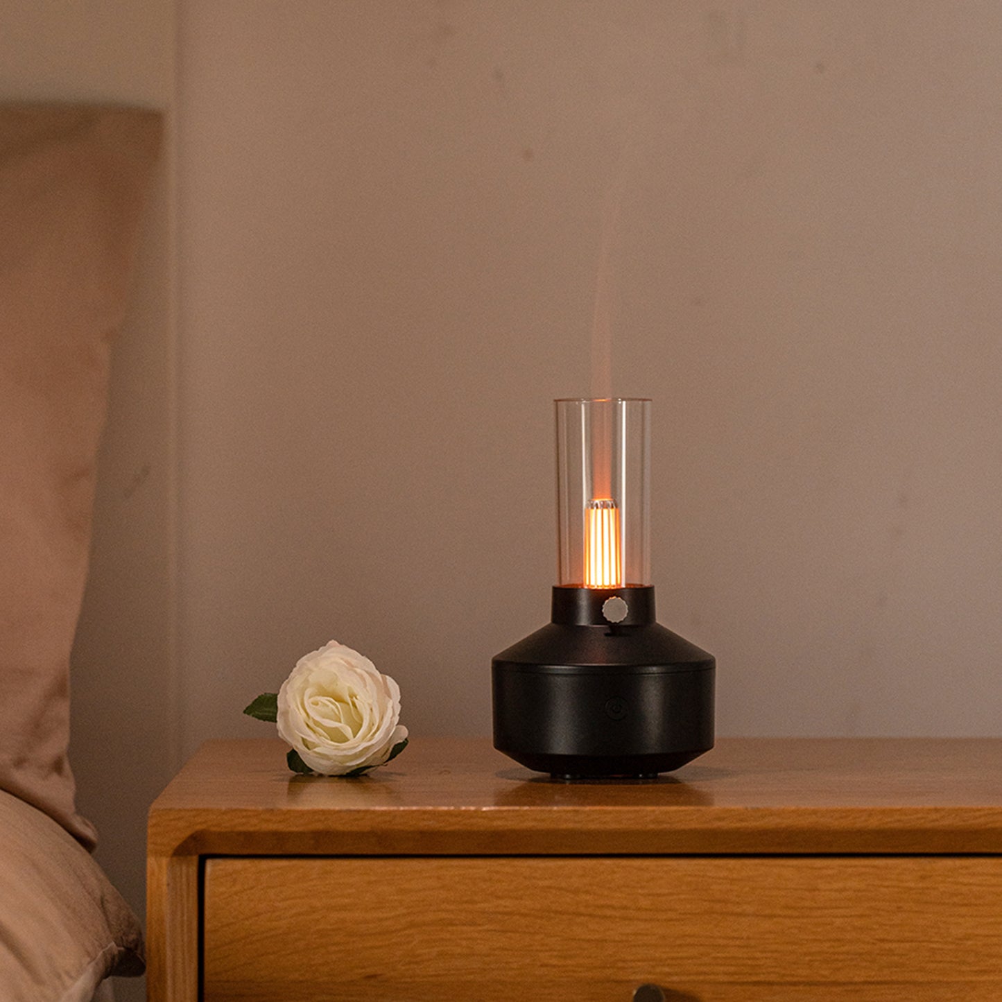 Vintage Lamp Humidifier LED Light Aromatherapy Diffuser
