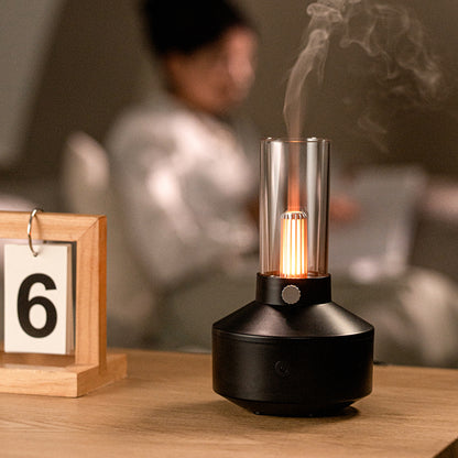 Vintage Lamp Humidifier LED Light Aromatherapy Diffuser