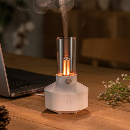 Vintage Lamp Humidifier LED Light Aromatherapy Diffuser