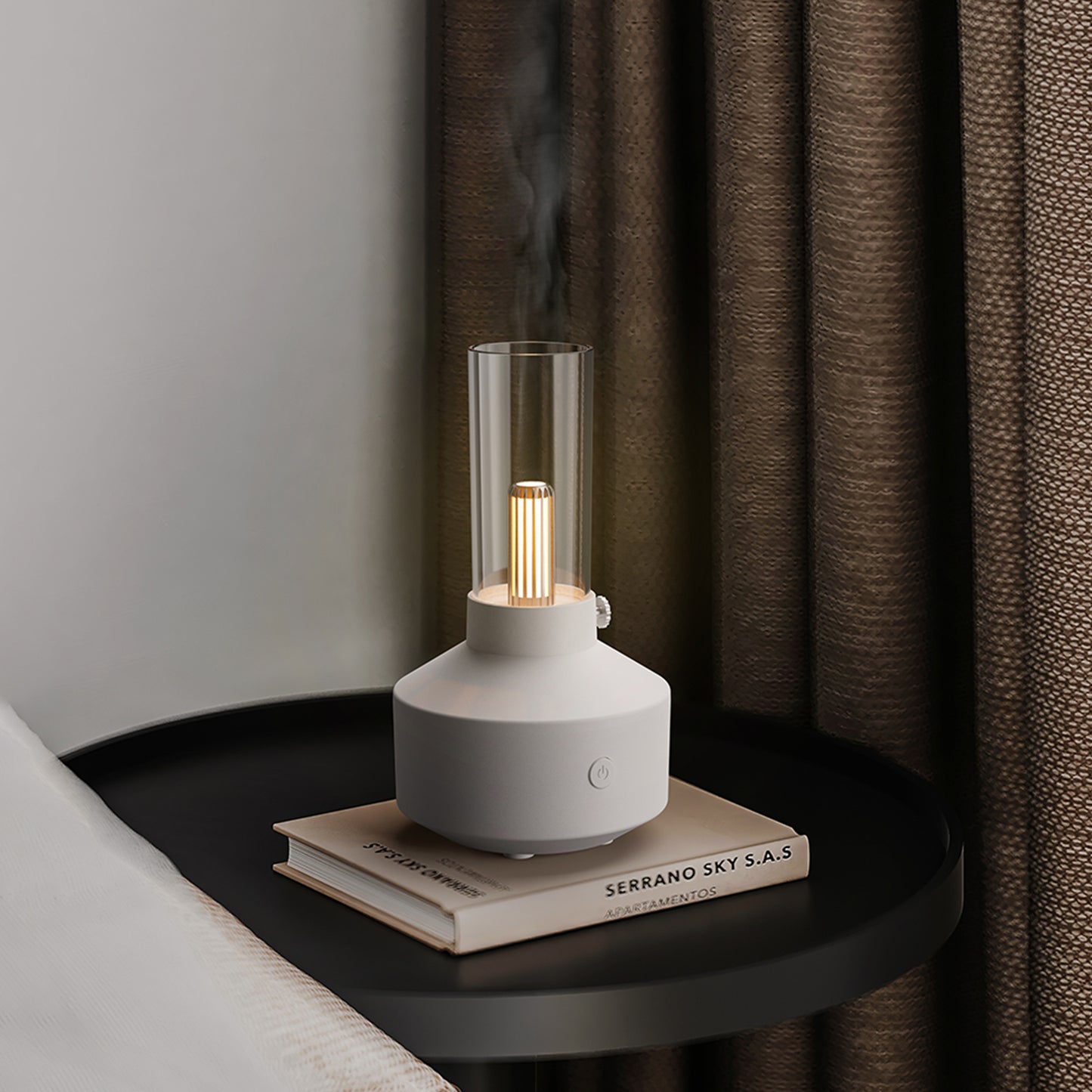 Vintage Lamp Humidifier LED Light Aromatherapy Diffuser